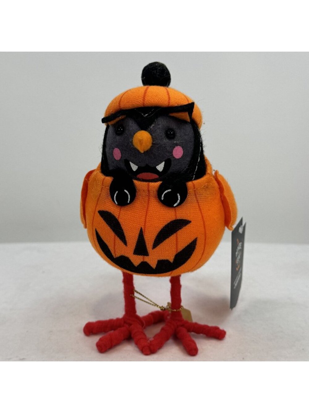 Hyde & Eek! Pawson Featherly Friends Halloween Bird Figure Pumpkin Orange  NEW